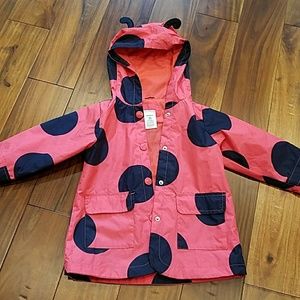 Carter's ladybug rain coat